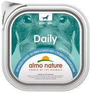 Almo Nature Menú Diario Comida Húmeda Bacalao y Judías Verdes para Perros Adultos Tarrina 300g-1