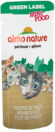 Almo Nature Green Label Mini Comida Húmeda Filete De Pollo Para Gatos Adultos Sobre 3g-1