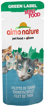 Almo Nature Green Label Mini Comida Húmeda Filete de Atún para Gatos Adultos Sobre 3g-1