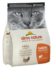 Almo Nature Mantenimiento Holístico con Pavo Fresco y Arroz Pienso para Gatos Adultos Bolsa 2kg-1