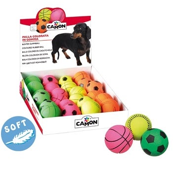 Camon Pelota Deportiva De Goma Blanda Para Perros 7cm-1
