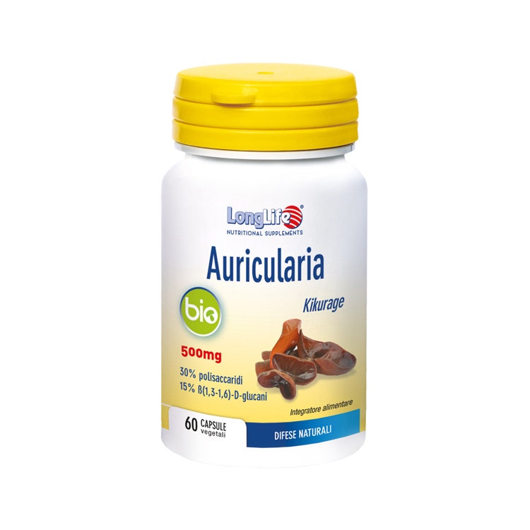 Longlife Auricularia Bio 500 mg 60 Cápsulas-2