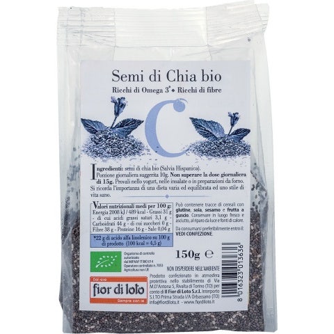 Flores de Loto Semillas de Chia Bio 150g-2