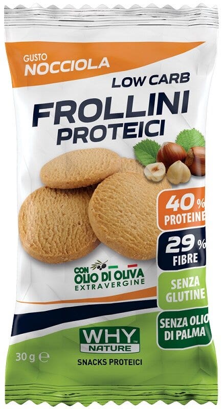 Why Nature Protein Galletas de mantequilla Sabor Avellana 30g-1