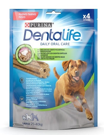 Cuidado oral diario del bocado de Purina Dentalife para los perros 25 - 40kg tamaño grande 4 palillo-1