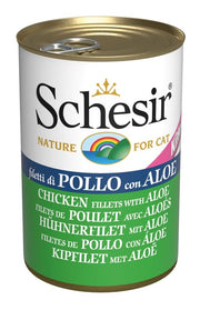 Schesir Filetes de Pollo con Aloe Comida Húmeda para Gatitos Lata 140g-1