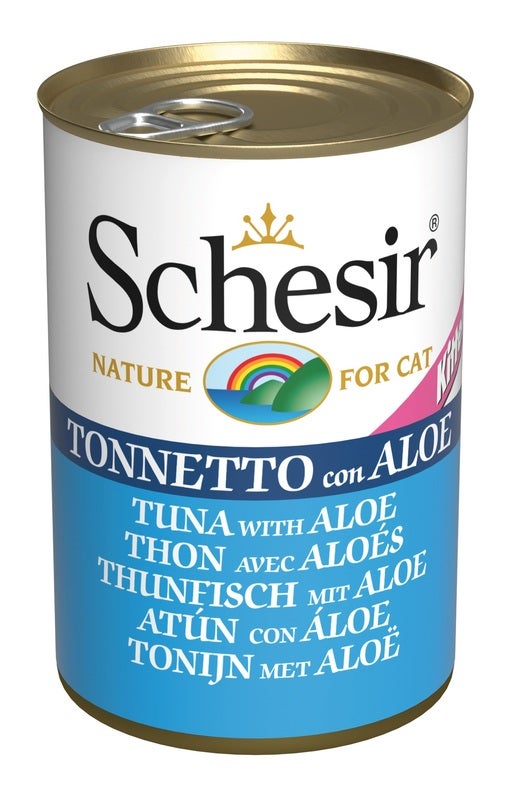 Schesir Comida Húmeda De Atún Con Aloe Para Gatitos Lata 140g-1