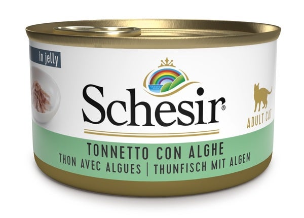 Schesir Comida Húmeda de Atún con Algas para Gatos Adultos Lata 85g-1