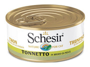 Schesir Atún en Caldo de Pescado Comida Húmeda para Gatos Adultos Lata 70g-1