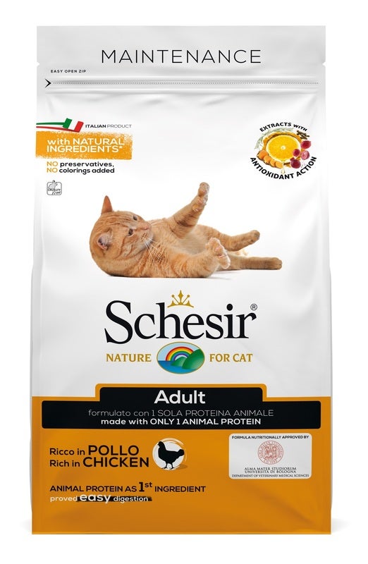 Schesir Croquetas de Mantenimiento con Pollo para Gatos Adultos Bolsa 400g-1