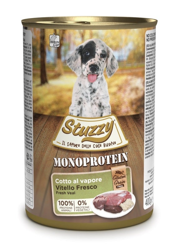 Stuzzy Monoproteína de Ternera para Cachorros Tarro 400g-1