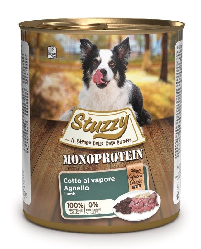 Stuzzy Monoproteína Cordero Comida Húmeda para Perros Adultos Tarro 800g-2