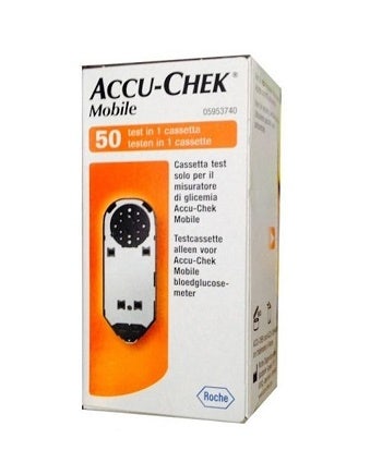 Accu-Chek Mobile 50 Test Mic 2 tiras de glucosa en sangre-1