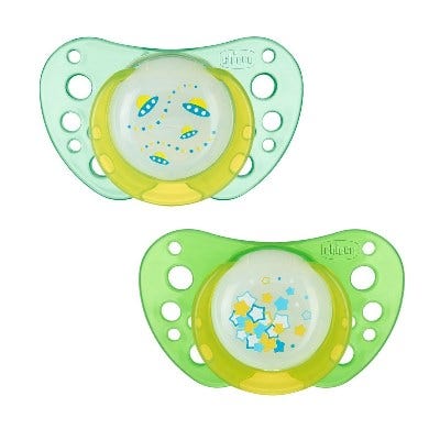 Chicco Air Lumi Chupete Silicona 6-12 2uds-1