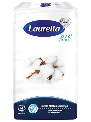 Laurella Bio Cotton 14 Absorbentes Nocturnos Finos-1