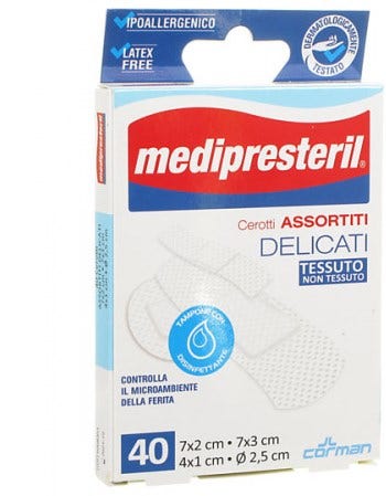 Medipresteril Parches Delicados Surtidos 4 Tamaños 40 Piezas-1
