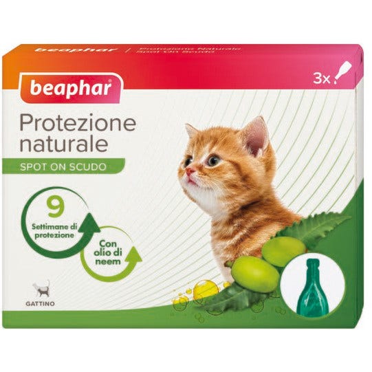 Beaphar Natural Protection Spot On Pesticida Gatito 3 Pipetas De 0,4ml-1