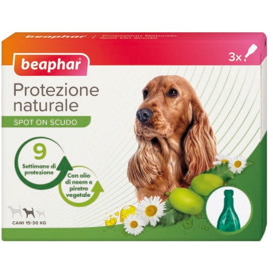 Beaphar Natural Protection Spot On Pesticida Perro Tamaño Mediano 3 Pipetas De 2ml-1