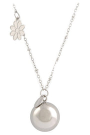 COLLAR FLOR BOLA PLATA-1