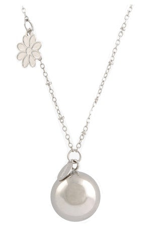 COLLAR FLOR BOLA PLATA-1