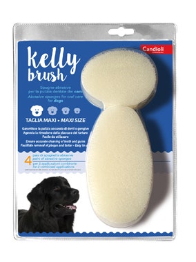 Kelly Brush Maxi Esponja Para Limpieza Dental Perros 8 Piezas-1