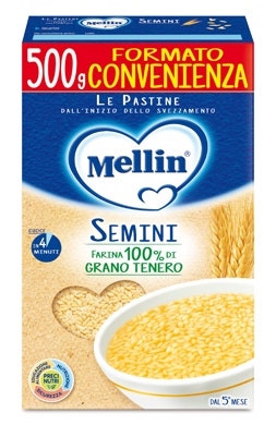 Mellin Pasta Semini Gran Tierna Para Niños 5 Meses + 500g-1
