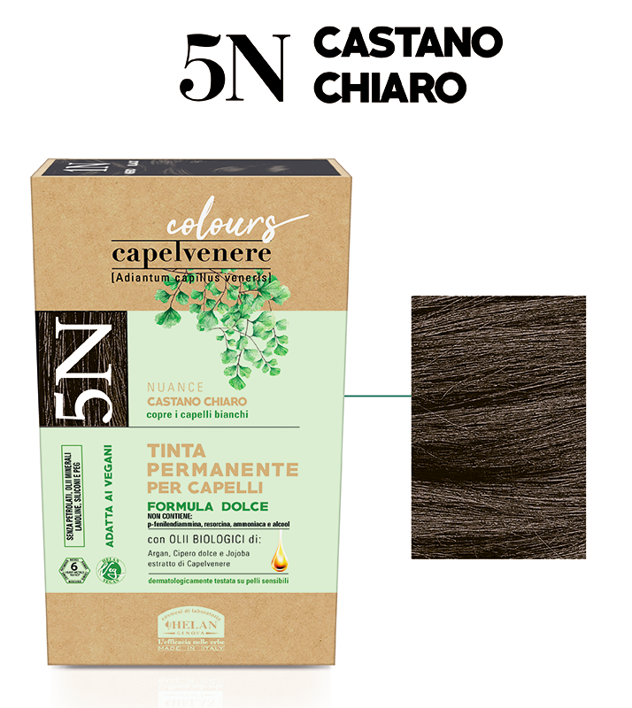 Helan Maidenhair Colors Color de cabello 5N Marrón claro-3