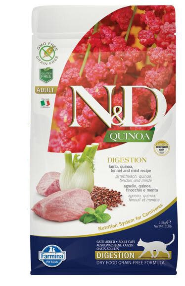 Farmina Natural & Delicious Quinoa Digestion Cordero Grain Free Pienso Seco para Gatos 1,5kg-2