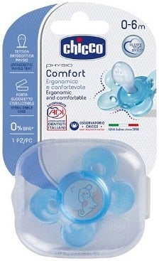 Chicco Chupete Physio Comfort Silicona 0-6 meses Color Azul Claro-1