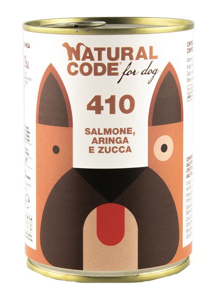 Natural Code For Dog 410 Salmón Arenque Calabaza 400g-1