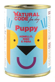 Natural Code Puppy 02 Comida Húmeda Con Cordero/Arroz/Pera Para Cachorros Tarro 400g-1
