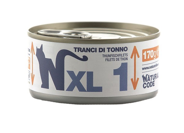 Natural Code XL1 Para Gatos Adultos Filetes De Atún 170g-1