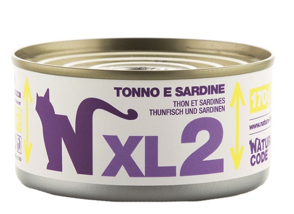 Natural Code XL2 Para Gatos Adultos Atún Y Sardinas 170g-1