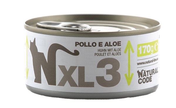 Natural Code XL3 Para Gatos Adultos Pollo Y Aloe 170g-1