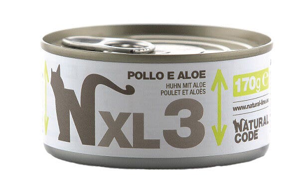 Natural Code XL3 Para Gatos Adultos Pollo Y Aloe 170g-2