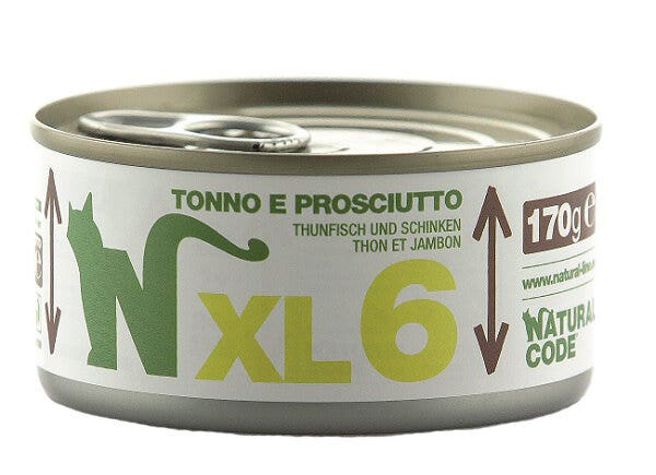 Natural Code XL6 Para Gatos Adultos Atún Y Jamón 170g-2