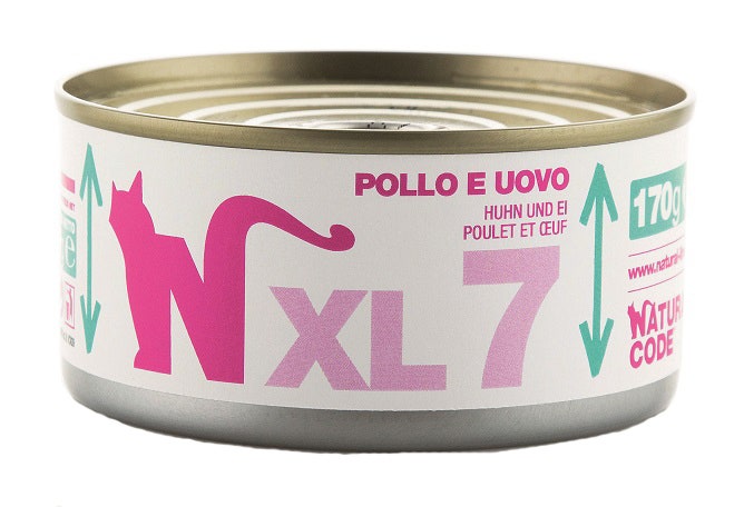 Natural Code XL7 Comida Húmeda con Pollo y Huevo para Gatos Adultos Lata 170g-1