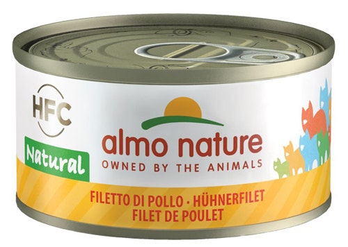 Almo Nature HFC Comida Húmeda Natural Filete de Pollo Gatos Adultos Sobre 70g-1