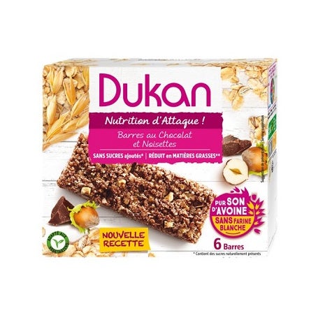 Dukan Barrita Chocolate / Avellana 6 Piezas 25g-2