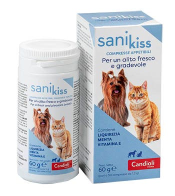 Sani Kiss 50 Fresh Breath Alimento Complementario Para Perros Y Gatos 50 Comprimidos-1