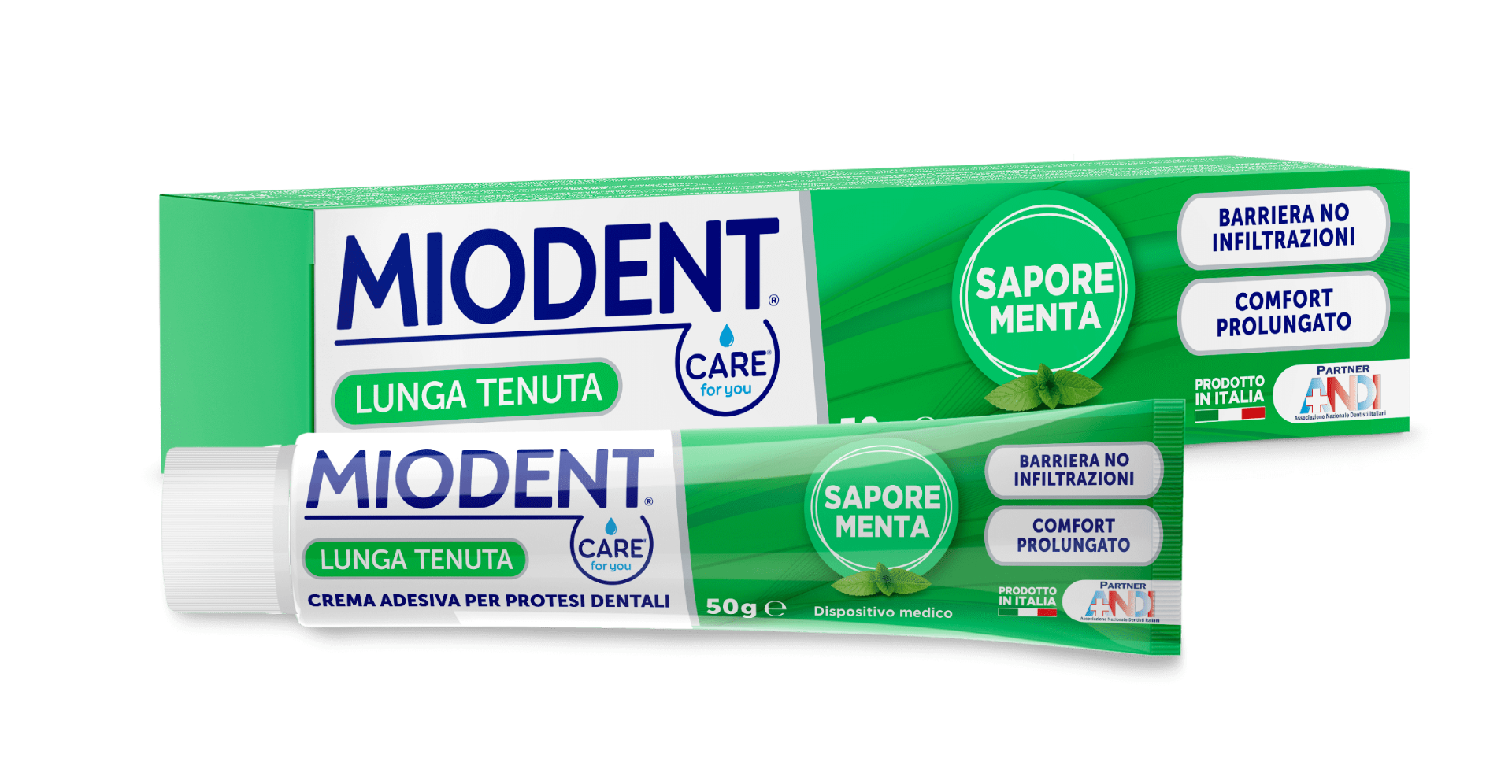 Miodent Crema Adesiva Gusto Menta 50g