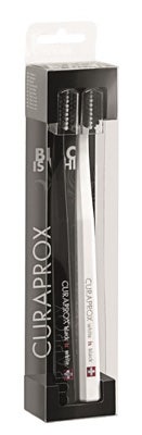 Curaprox Black is White Cepillos de Dientes Negro/Blanco 2 Piezas-1