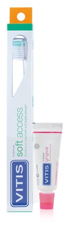 Cepillo de dientes Vitis Soft Access + Pasta de dientes Vitis Gingival 15ml-1