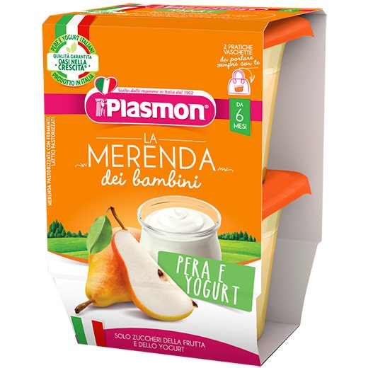 Plasmon Snack Infantil Sabores De La Naturaleza Pera/Yogurt 2x120g 6Mesi+-2