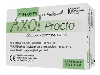 AXOL PROCTO 10 SUPOSITORIOS 2G-1