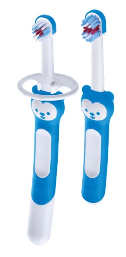Mam Learn To Brush Set 2 cepillos de dientes para bebé a partir de 5 meses-1