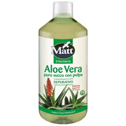 Matt Herbalist Jugo Puro De Aloe Vera Con Pulpa 1 Litro-2