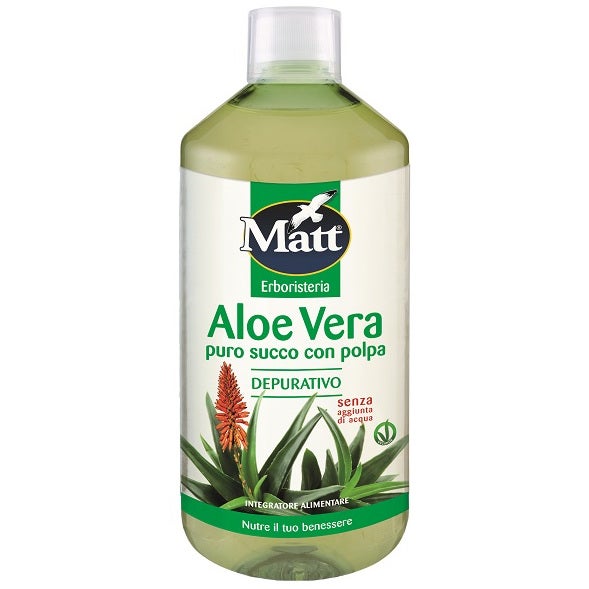 Matt Herbalist Jugo Puro De Aloe Vera Con Pulpa 1 Litro-2