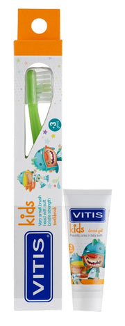 Vitis Kids Kit Cepillo Dental + Gel Dentífrico 8ml-1