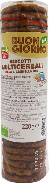 La Finestra Sul Cielo Galletas Ecológicas Multicereales Manzana Canela 220g-1